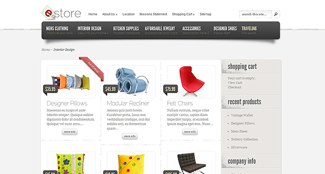 ecommerce website design example